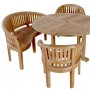 set 108 -- 59 inch round table (tb f-c003 a) with mystic armchairs (ch-032) & mystic benches (ch-034)
